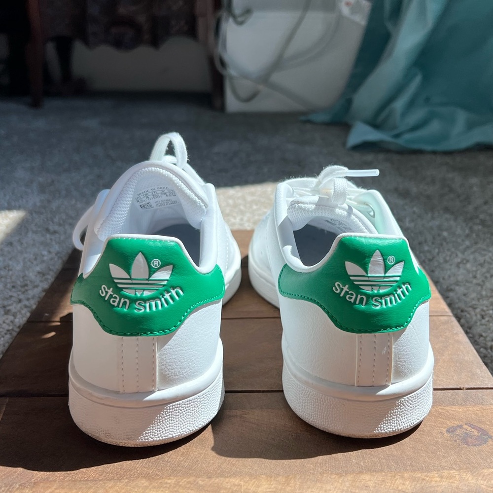 Adidas Stan Smith Kids White & Green Casual Sneakers Kids 4.5/6W